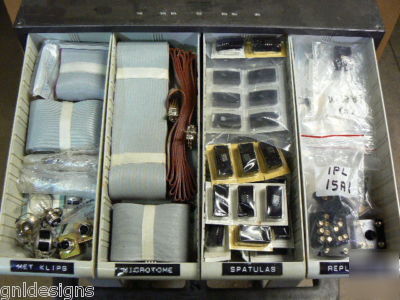16 drawer cabinet full of electronic parts & components