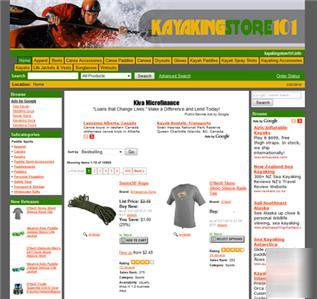 Kayaking store - website business for sale + domain