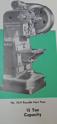 Rouselle obi punch press 15 ton machine 15H horn