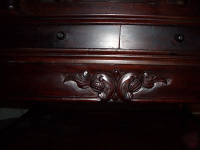 *huge carved solid mahogany birdcage aviary mansion* 