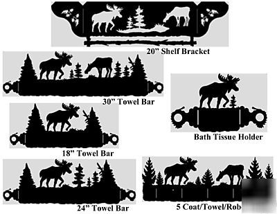 Pcm dxf cnc plasmacam files bath set towel bars moose