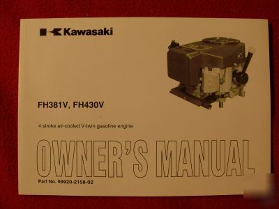 01 kawasaki FH381V 430V air cooled engine owners manual