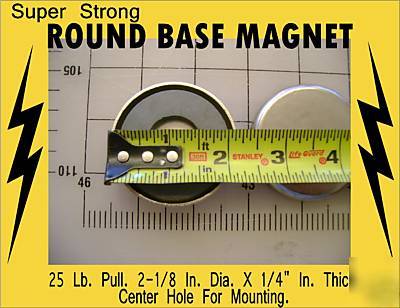 16 round base magnets strong powerful heavy duty 2-1/8