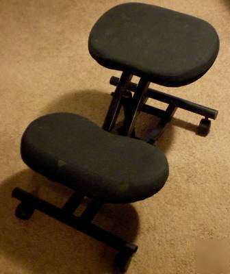 Kneeling chair ergonomic knee secretary posture black