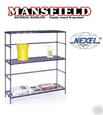 Nexel container rack shelving poly-z-brite 18 x 60 x 63