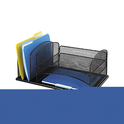 Safco onyx 3 vertical/3 horizontal slot desk organizer