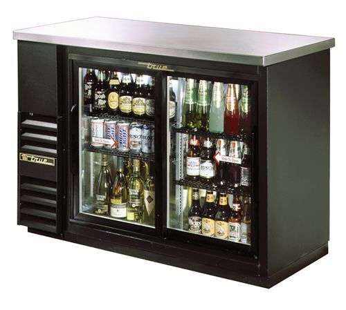 True tbb-24-48G-sd glass back bar cooler refrigerator