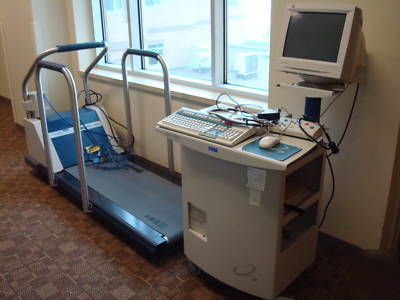 Quinton q-stress test tm-55 treadmill ecg ekg n burdick