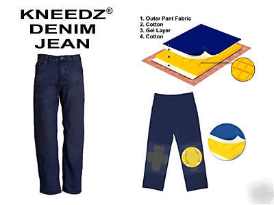 Kneedz Â® knee protection denim jeans - w 42 x inseam 30