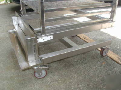 Alto shaam freezer oven roll-in pan cart rack trolley