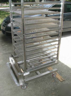 Alto shaam freezer oven roll-in pan cart rack trolley