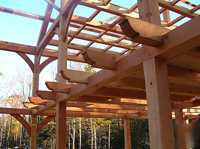 20X30 pine timber frame post & beam home hand crafted