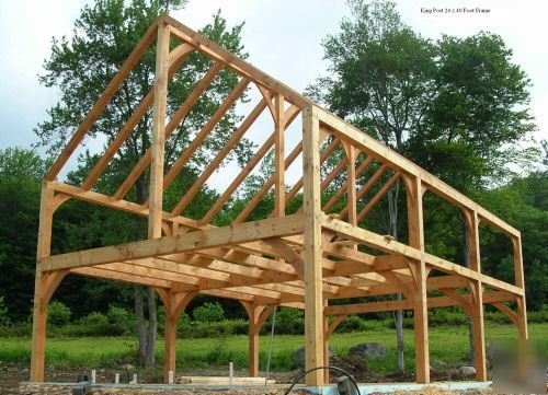 20X30 pine timber frame post & beam home hand crafted