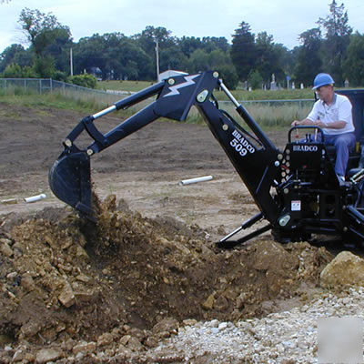 New bradco model 509 backhoe - max dig depth - 9' 8