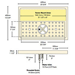 Glass rinser tray - 23-5/8 inch - drip - draft beer