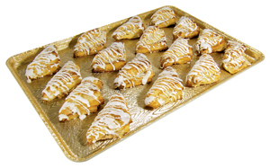 Gold color bakery display trays. total 12 display pans