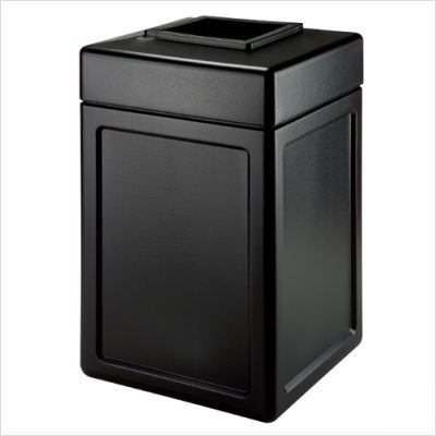 38-gallon square waste container color: blue