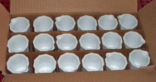 New 12 white carlisle 2 ounce syrup / creamer pitchers - 