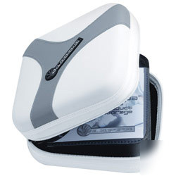 New slappa hardbody platinum cd case - white/silver