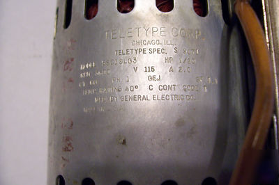 Vintage general electric motor for teletype machine