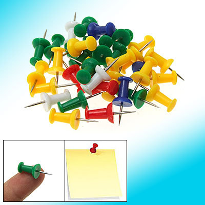 Colorful plastic heads assorted thumb tack push pins