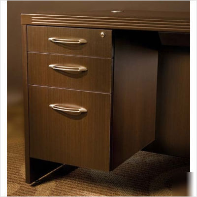 3-drawer suspended pencil box/box file pedestal cherry