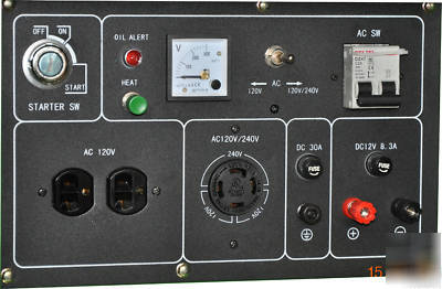 6 kw silent diesel generator pre heater, remote starter