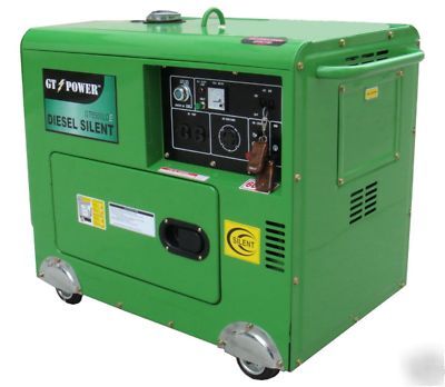 6 kw silent diesel generator pre heater, remote starter