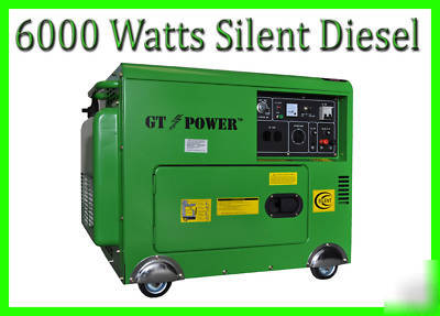 6 kw silent diesel generator pre heater, remote starter