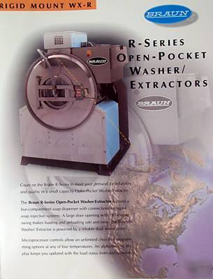 New braun 50 lb capacity hard mount washer extractor 