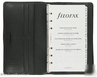 New filofax metropol personal slimline organizer black 