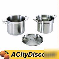 6EA 12 quart stainless double boilers w/ lid