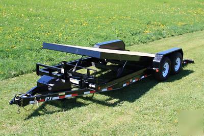 New 20' pj full pwr tilt heavy equipment trailer- 14K 