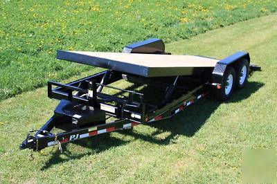 New 20' pj full pwr tilt heavy equipment trailer- 14K 