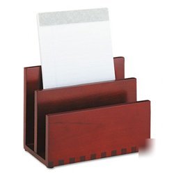 New harmony wood mini sorter, 2 sections, mahogany
