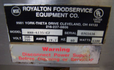 Royalton stainless steel convection cook & hold oven