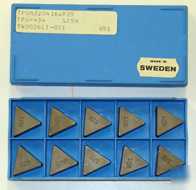 Seco carboloy tpg 434 TPGN220416 carbide inserts 10 pc