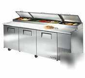 True tpp-93| triple door pizza prep table s/s|