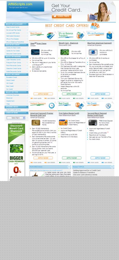 Credit card website business store for sale