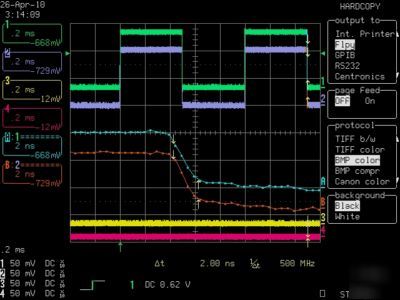 Lecroy 4 ch 1GHZ digital oscilloscope w/ probes, 8 gs/s