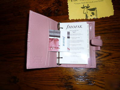 New filofax finchley mini leather organizer rose 