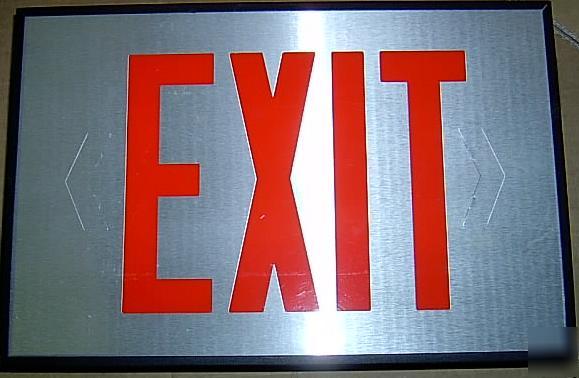 New westinghouse led red steel exit sign signs 2 sided 