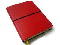 Ciak large red leather lined journal/notebook/diary
