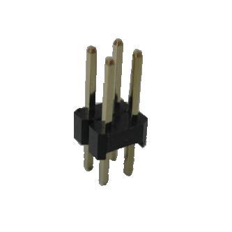 Double row pcb pin header 10+10 way double (pack of 5)