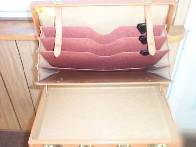 Vintage top grain cowhide leather attache briefcase