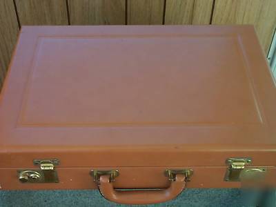 Vintage top grain cowhide leather attache briefcase