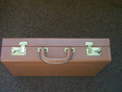 Vintage top grain cowhide leather attache briefcase