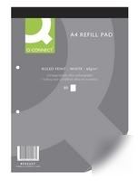 Pack of 3 feint ruled / margin 200 sheet A4 refill pads