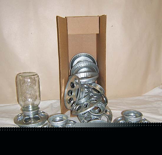 12 chicken feeder bases jars not included country 