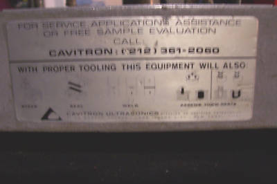 Cavitron ultrasonic plastic welding system no 
